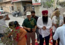 Late Son’s Birthday Marked with Tulsi Sapling Distribution, Continuing a Legacy of Service in Yamunanagar y