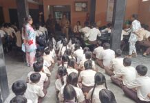 Police Conduct Safety Awareness Session for Students at Golden High School Yamunanagar Police Safe City Team conducts student safety awareness programme at Golden High School