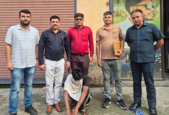 HSNCB officials during an anti-drug operation in Yamunanagar following the recovery of alleged heroin.