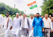 Kapil Pandit Joins Padyatra to Chandigarh, Demands Withdrawal of Alleged ‘Black Law’ Related to UGC Kapil Pandit walking alongside participants during the padyatra from Panipat to Chandigarh over education-related demands.