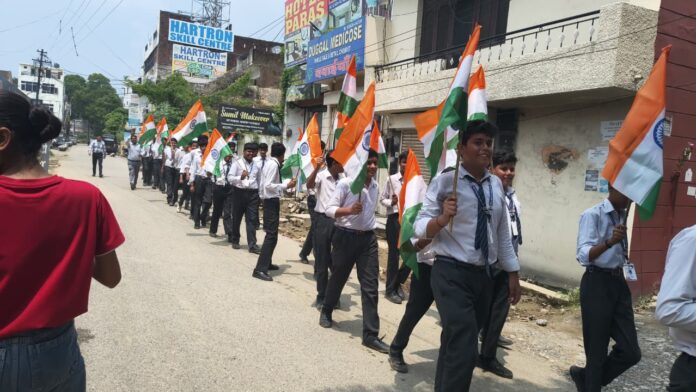 yamunanagar-har-ghar-tiranga-rally-model-town.jpg Students take out Har Ghar Tiranga awareness rally in Model Town Yamunanagar