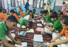 Yamunanagar Students Celebrate “Bandhan Swachhta Ka” with Eco-Friendly Rakhi Making and Cleanliness Pledge Students making eco-friendly rakhis from reusable waste materials during the Bandhan Swachhta Ka cleanliness and environmental awareness programme at Geeta Vidya Public School in Yamunanagar.