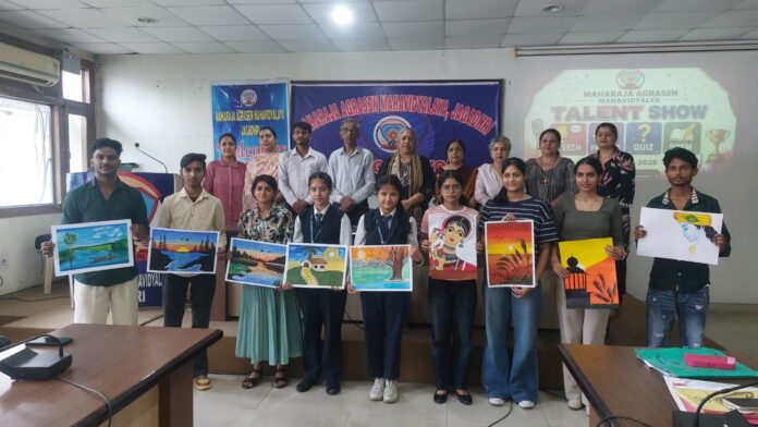 Students showcasing their talent during the Talent Show at Maharaja Agrasen College Jagadhri.
