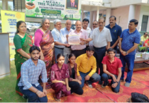 Maharaja Agrasen College Organises Tree Plantation and Exhibition Under ‘Har Ghar Tiranga’ Campaign Maharaja Agrasen College Jagadhri students and management during Har Ghar Tiranga plantation programme