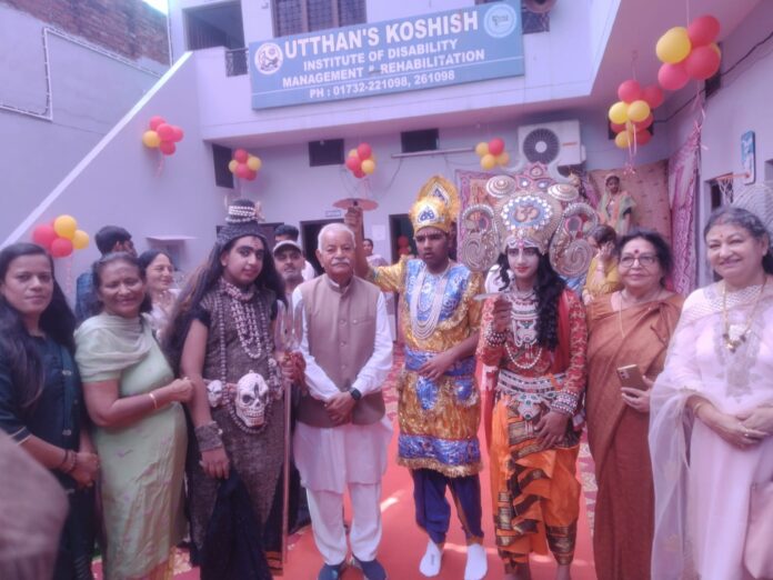 Special children present Krishna tableaux during Janmashtami celebration at Utthan Sansthan Yamunanagar