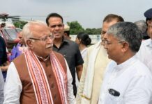 Manohar Lal Khattar Meets BJP State Secretary Madan Chauhan, Discusses Development and Public Issues Manohar Lal Khattar meets BJP state secretary Madan Chauhan