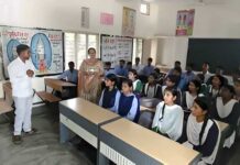 Gardener by Designation, Chemistry Teacher by Passion at Yamunanagar Government School Tarun Indora teaching Chemistry to Class 11 and 12 students at Vyaspur government school in Yamunanagar