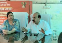 BJP Councillors Meet at Yamunanagar Mayor House to Plan City Development, ‘Seva Sankalp Abhiyan’ Yamunanagar Mayor Suman Bahmani and BJP district president Rajesh Sapra at councillors meeting