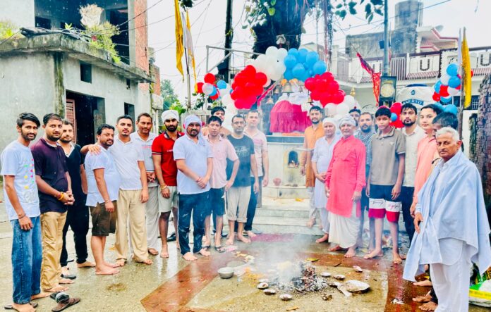 Devotees participate in annual Havan at Nagar Kheda in Sudhail village