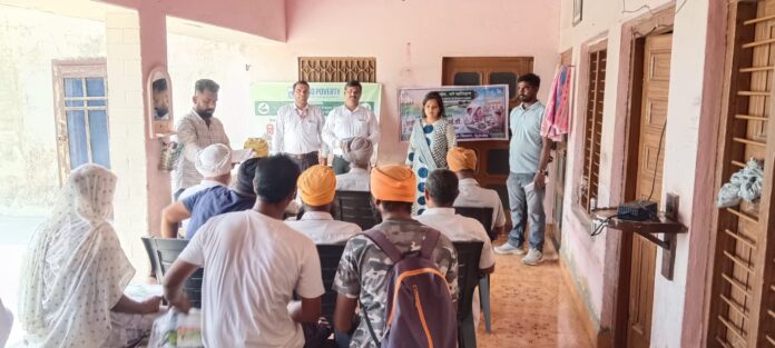 Legal awareness bus providing free legal aid information to villagers in Kurukshetra