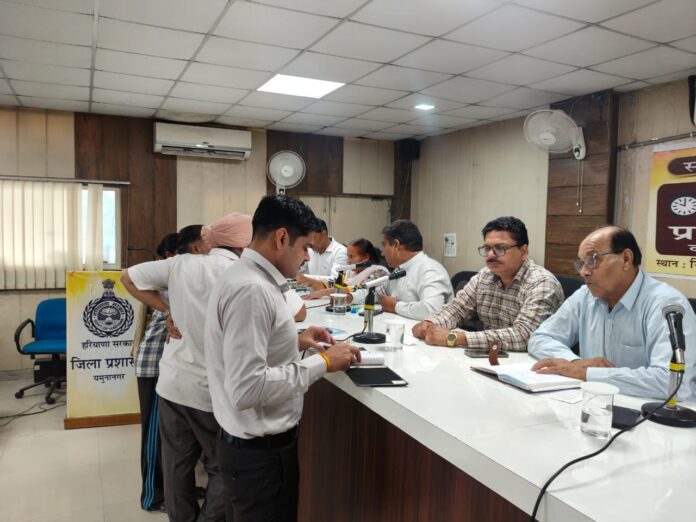 Officials addressing public grievances at Samadhan Shivir in Yamunanagar