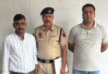 Yamunanagar Police Arrest Activa Theft Suspect, Recover Stolen Scooter from Jagadhri Route Yamunanagar Anti-Vehicle Theft Cell officials with a suspect after recovering a stolen Activa scooter