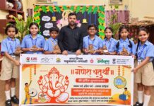 Eco-Friendly Ganesh Chaturthi Awareness Drive Held at Mukand Public School in Yamunanagar Students at Mukand Public School in Model Town Yamunanagar make eco-friendly clay Ganesha idols during a zero-waste awareness programme