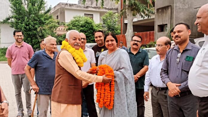 Suman Bahmani and Ghanshyam Das Arora launching two park development projects in Model Town Yamunanagar