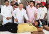 Blood Donation Camp in Jagadhri Collects 303 Units During Seva Sankalp Campaign Kanwar Pal at blood donation camp in Jagadhri Yamunanagar