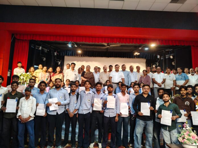 Mega Job Fair 2026 Yamunanagar Participants and students pose with appointment letters at Mega Job Fair 2026 in Yamunanagar
