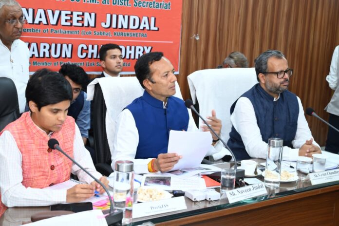Naveen Jindal chairs DISHA Committee meeting at Yamunanagar District Secretariat