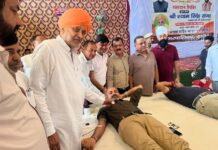 Shyam Singh Rana Urges People to Donate Blood at Radaur Camp Shyam Singh Rana encourages blood donors at Radaur blood donation camp