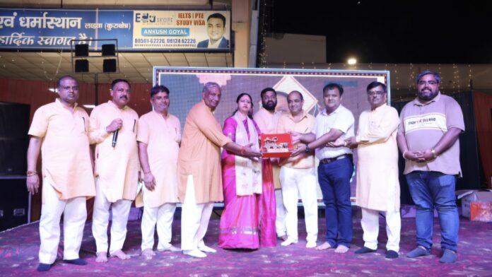 Vaman Dwadashi Mela Ladwa Religious Ceremony Vaman Dwadashi Mela Committee members and guests during the Ladwa religious celebration