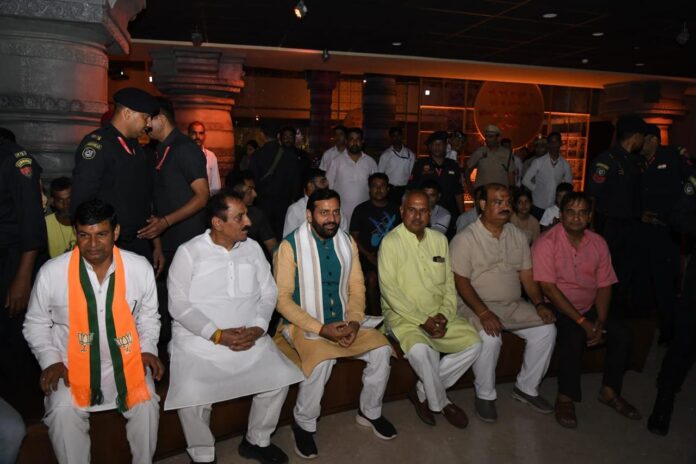Haryana Chief Minister Nayab Singh Saini visiting the Mahabharata Experience Centre at Jyotisar Kurukshetra