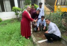 Maharaja Agrasen College Jagadhri Organises Plantation Drive on Teachers’ Day Teachers and students planting saplings at Maharaja Agrasen College Jagadhri on Teachers’ Day