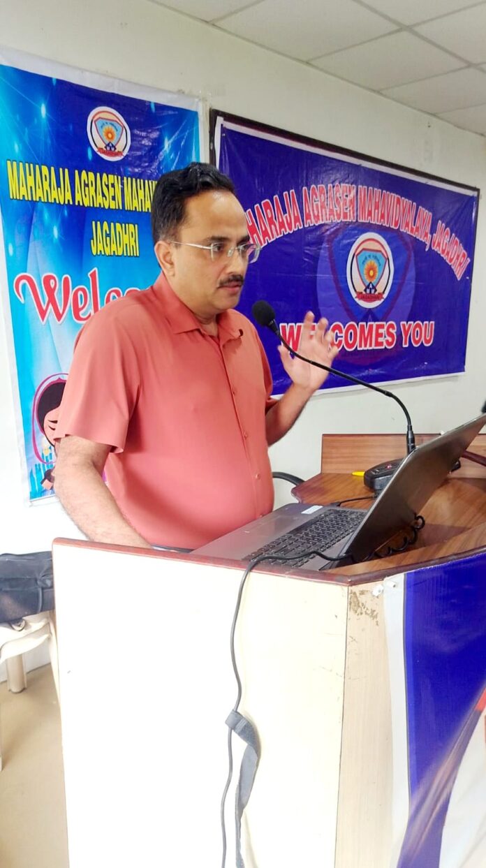 maharaja-agrasen-college-jagadhri-mental-health-anti-ragging-programme.jpg First-year students attending mental health and anti-ragging awareness programme at Maharaja Agrasen College Jagadhri