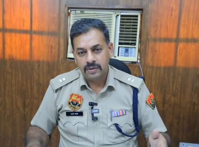 Yamunanagar Additional Superintendent of Police Ashish Chaudhary speaking about the HSRP vehicle checking campaign