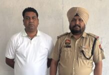 Anti-Vehicle Theft Cell Arrests Suspected Bike Thief in Yamunanagar, Stolen Motorcycle Recovered Anti Vehicle Theft Cell personnel with accused and recovered motorcycle in Yamunanagar
