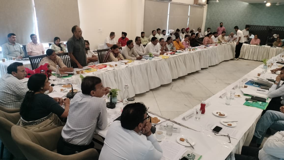 Councillors and officials attend Yamunanagar Municipal Corporation general House meeting on civic development proposals