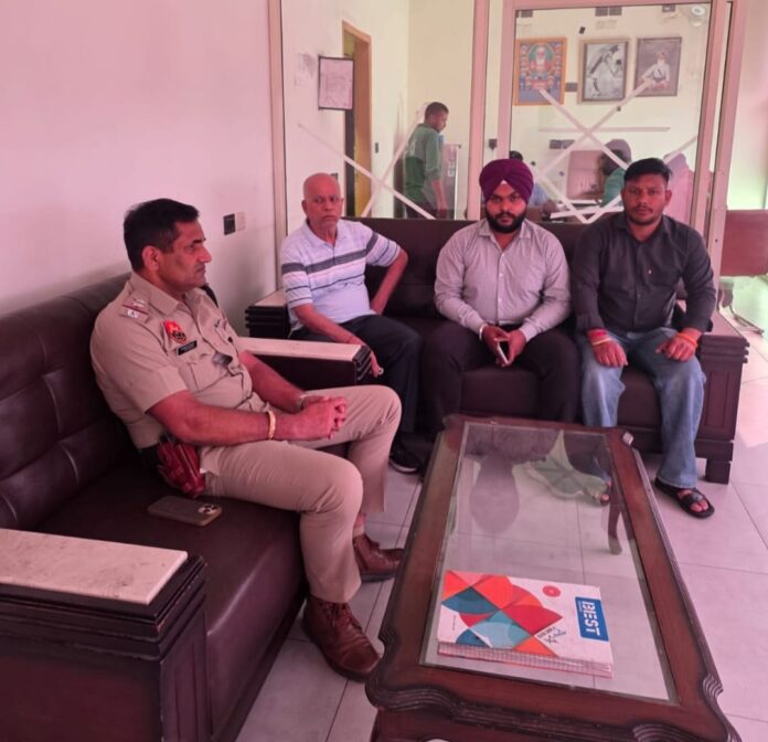 Yamunanagar Police Petrol Pump Security Meeting Chhappar police officer Pramod Walia meeting petrol pump operators in Yamunanagar