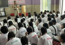 Yamunanagar Police Hold Safety Awareness Session at National Public School Yamunanagar Police Safe City team ASI Neelam addresses students at National Public School on child safety cyber safety and drug awareness