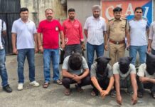 Yamunanagar Police Arrest Four in Tube-Well Motor Theft Case Yamunanagar Crime Branch-1 team with four arrested suspects in a tube-well motor theft case