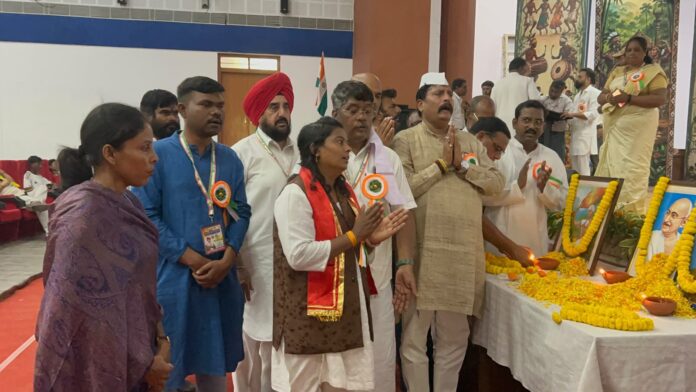 Delegates and office-bearers at the 8th National Convention of INTUC Federation in Chaibasa
