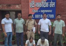 Yamunanagar Anti-Narcotics Cell Arrests Two in 50-Gram Heroin Case Yamunanagar Anti-Narcotics Cell team during action in a 50-gram heroin case