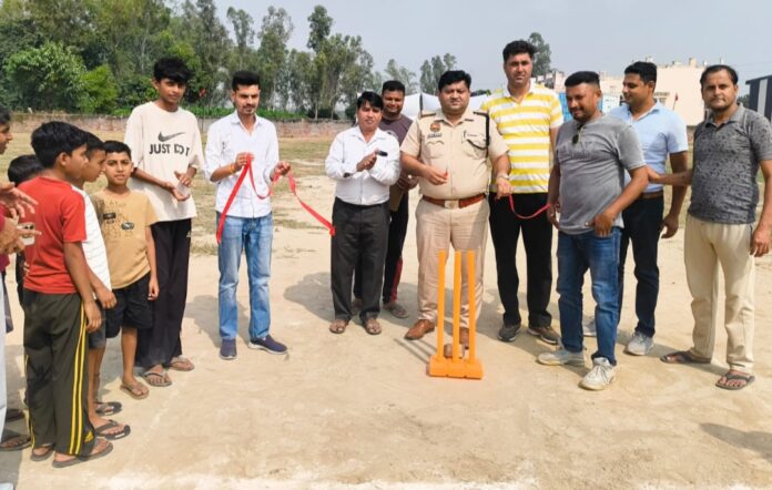 Khajuri Cricket Tournament Promotes Drug-Free Youth Rural cricket tournament at Khajuri village promoting sports and drug awareness