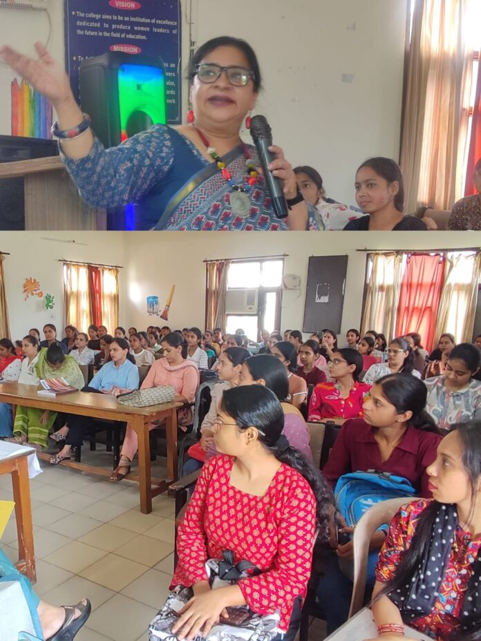 Nutrition Diet and Hygiene Lecture at Sant Nischal Singh College Nutrition, diet and hygiene awareness lecture at Sant Nischal Singh College of Education for Women, Santpura, Yamunanagar
