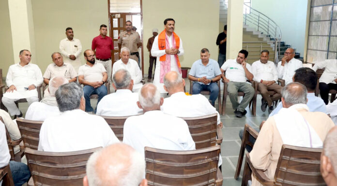 Ramchandra Kamboj at a Radaur programme related to cow protection and gaushala management