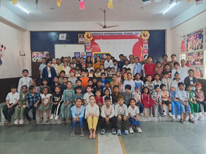 Students and teachers celebrate birthdays at St Lawrence International School in Jagadhri