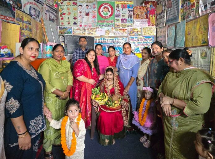 Angan Milan Seva Programme at Saraswati Colony Anganwadi Centre in Yamunanagar